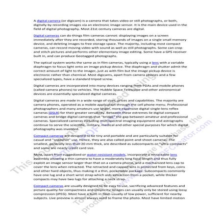 A Digital Camera Pdf