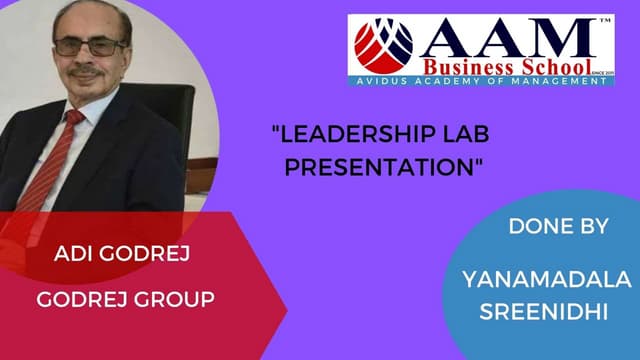 Godrej group and Adi Godrej | PPT