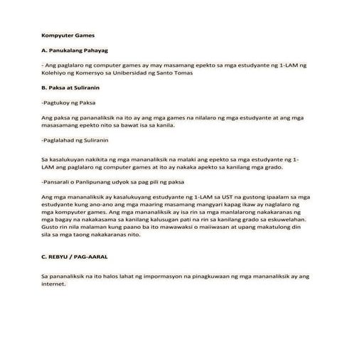 Adiksyon sa kompyuter games