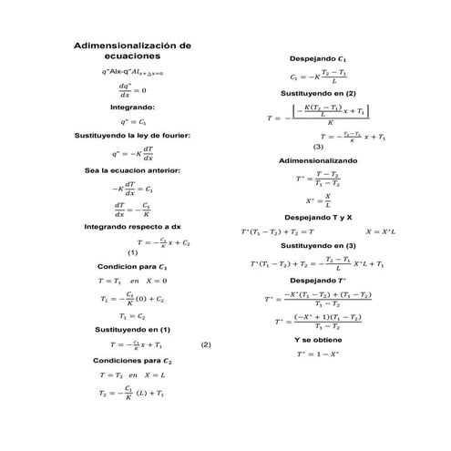 Adimensionalizacion de ecuaciones