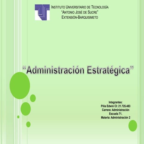 Administracion estrategica