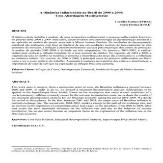 A dinamica inflacionaria no brasil ...