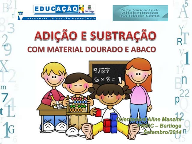 Adição e subtração com abaco e mate...