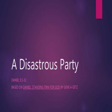 A disastrous party
