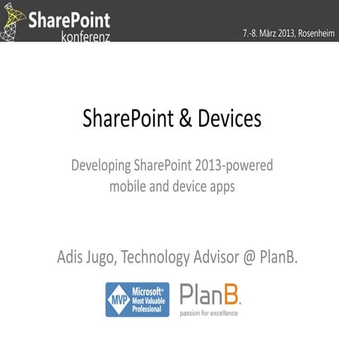 Developing Sharepoint 2013-powered mobile and device apps 