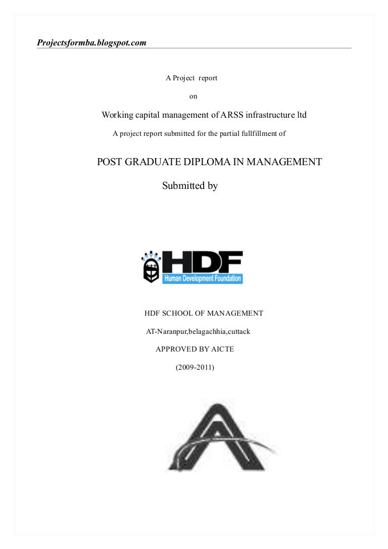 Dissertation on working capital management