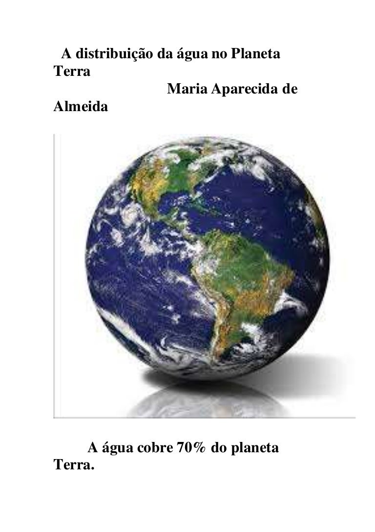 A distribuição da água no terra