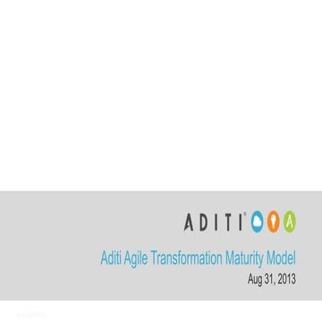 Aditi Agile Transformation Maturity Model