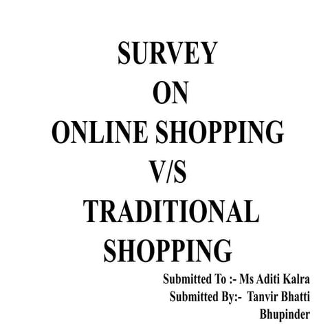 survey on online v/s offline shopping
