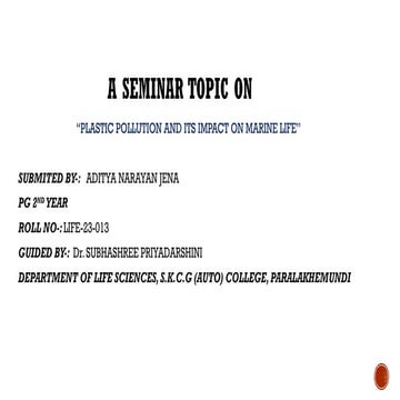 plastic pollution and its impact on marine drive .pptx