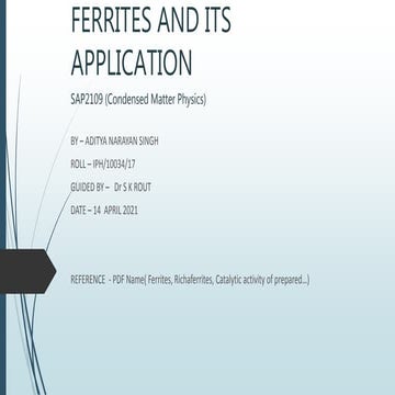 ferrites and its application