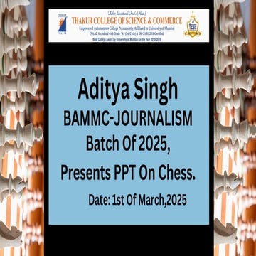 powerpoint presentation on rise of chess in india | PPTX