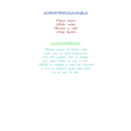 Adivinanza cancion conejo