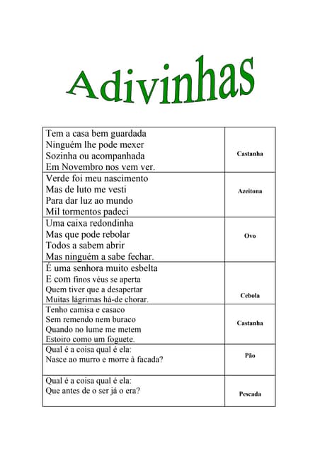 Adivinhas