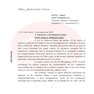 La Cámara Federal confirmó la decis...