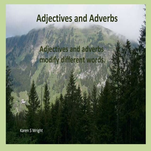 Adjective and adverbs