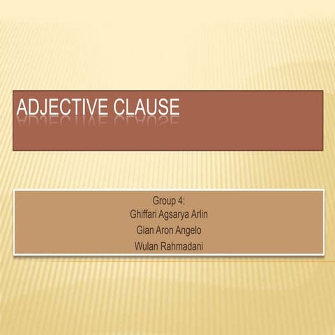 Adjective Clause