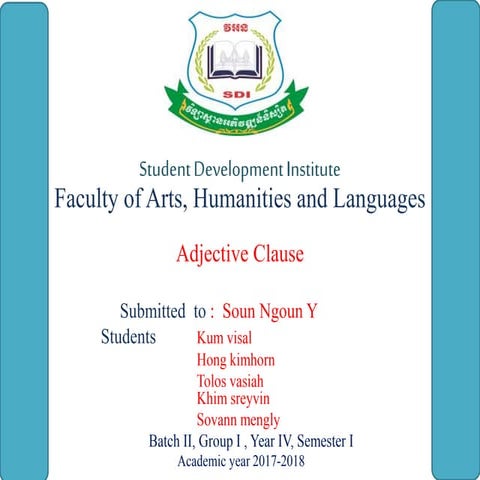English grammar "Adjective clause"