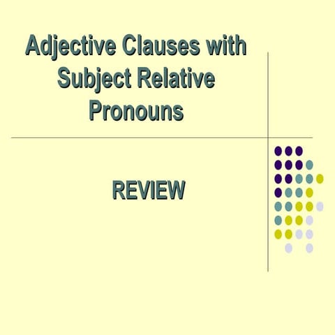Adjective clauses | PPTX