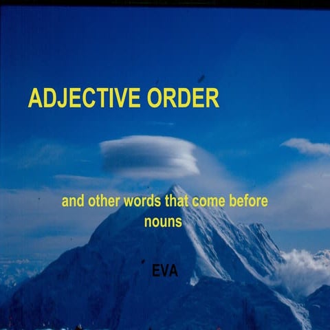 Adjective order rob