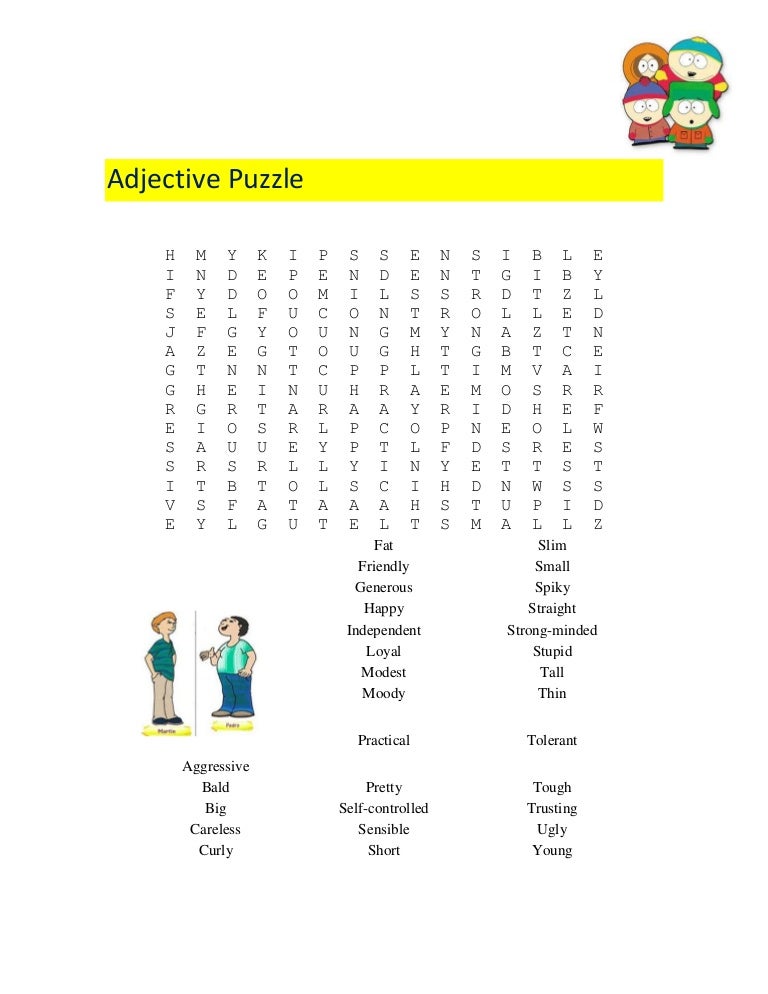 Adjective puzzle