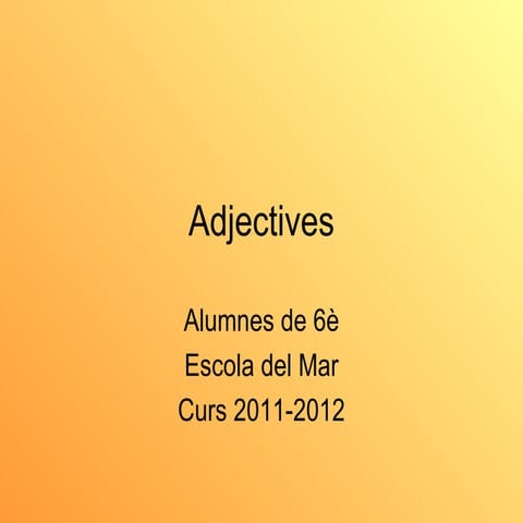 Adjectives