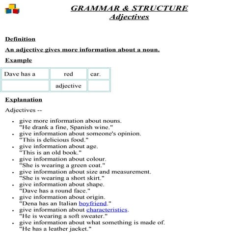 Adjectives | PPT