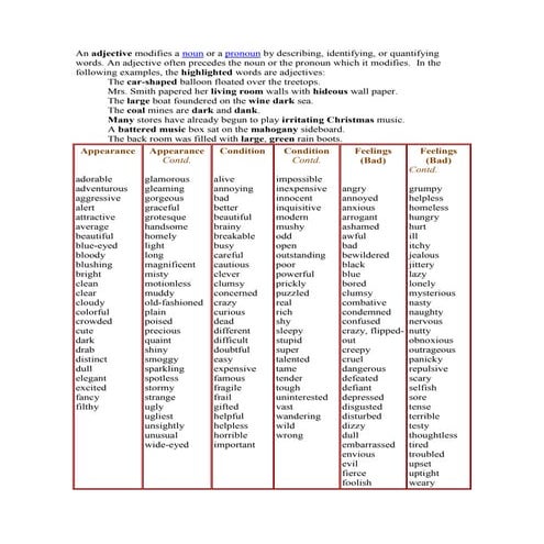 Adjectives | DOCX