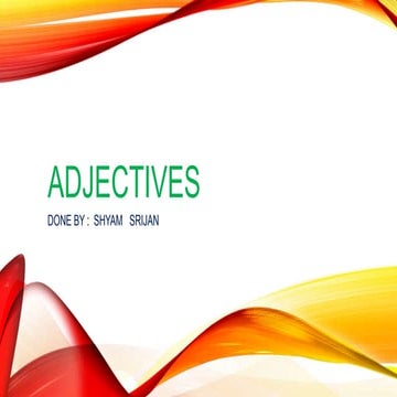 Adjectives