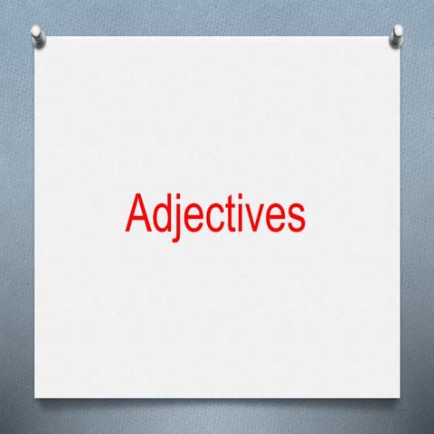 Adjectives 2012 2