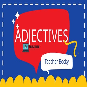 ADJECTIVES | PPTX