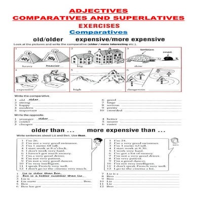 Adjectives comparatives and superlatives practico | PDF