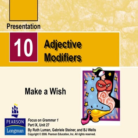 this presntation is to review adjectives using visuals | PPTX