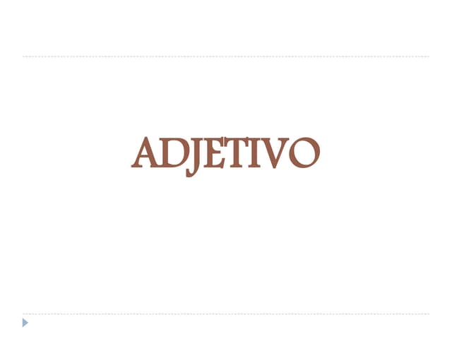 Adjetivo