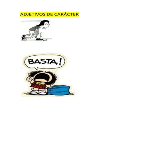 Adjetivos de carácter