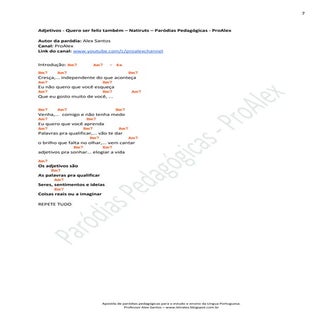 Adjetivos (Quero ser feliz também –...