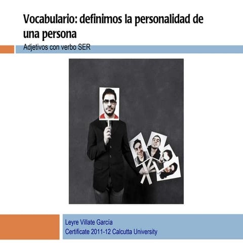 Adjetivos con ser la personalidad