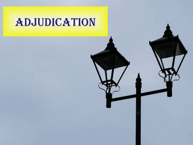 Adjudication
