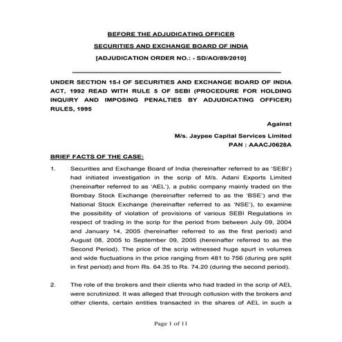 Adjudication order against Mr. Jaypee Capital Services Ltd.pdf