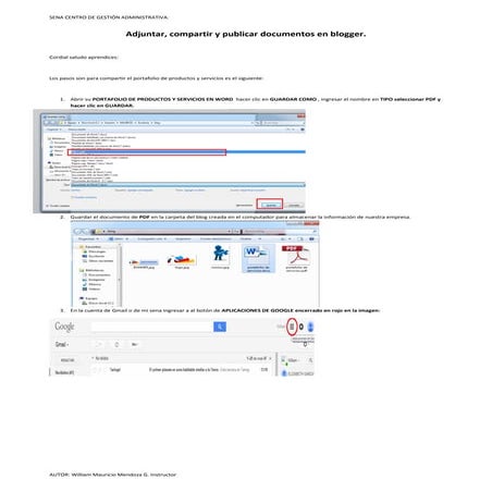 Adjuntar documentos en blogger