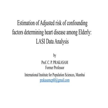 Estimation of Adjusted risk ratio of confounding factors determining heart di...
