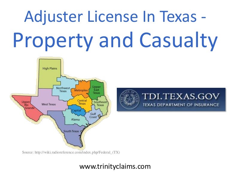 Adjuster License In Texas Property and Casualty