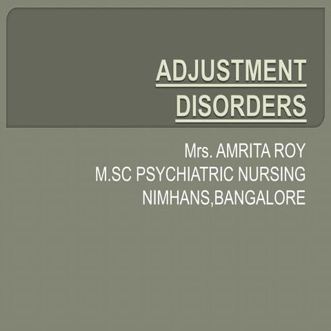 Adjustment disorder