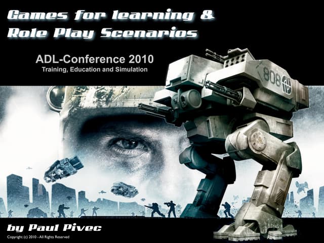 Games for learning & Role Play Scenarios