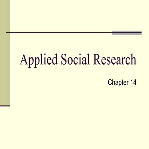 Chapter 15 Social Research