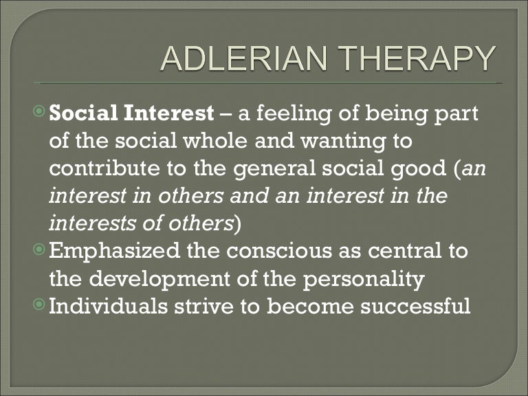 Adlerian Therapy