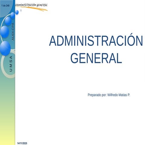 A D M I N I S T R A C I Ó N  GENERAL INICIAL