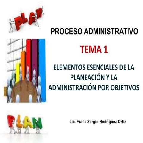 Elementos esenciales de la planeación y la administración por objetivos ...