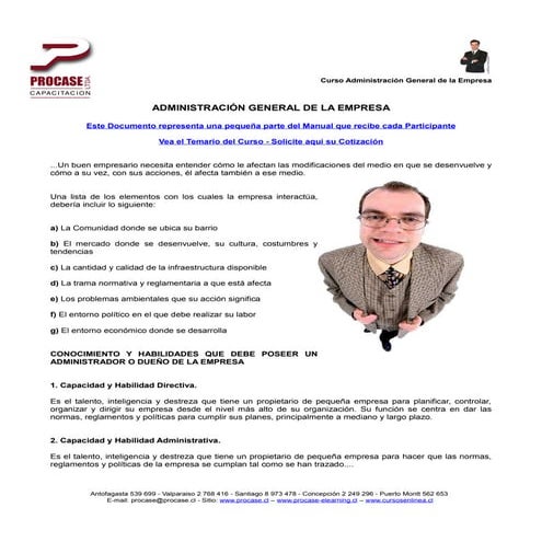 Adm 127   administración general de la empresa