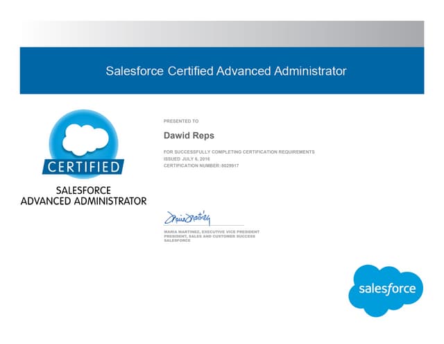 Salesforce Certified Administrator Jobs Salesforce Certified Advanced Administrator